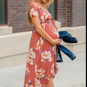 Women’s midi floral dress MATERNTIY AND POSTPARTUM